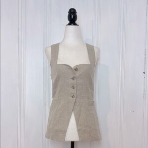 NWOT FAITHFULL THE BRAND Flax Linen Bustier Vest – Elegant & Timeless